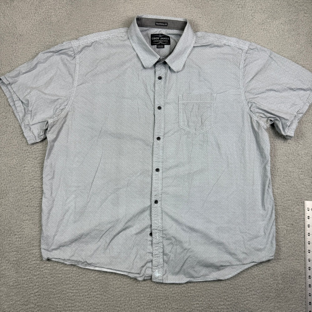 Cody James Mens Short Sleeve Button Down Shirt Geometric Print 2XL